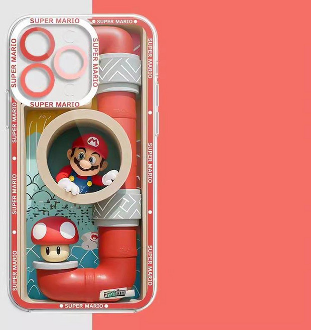 핸드폰케이스 빌딩 블록 게임 슈퍼 M-Marios Bros 휴대폰 케이스 S24 S23 S22 S21 S20 S10 FE 노트 20 10 플러스 울트라 라이트 클리어