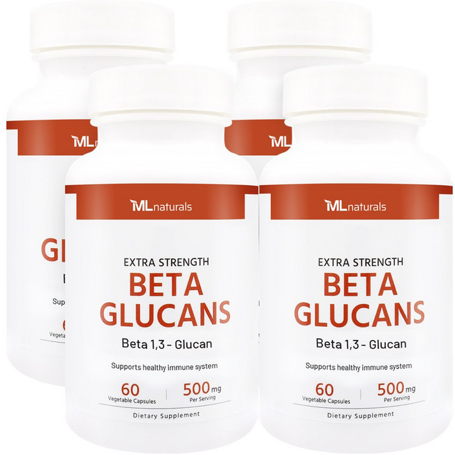 [미국빠른직구] 마이라이프 내추럴스 발효효모 베타글루칸 85% 60정 4병, 4개