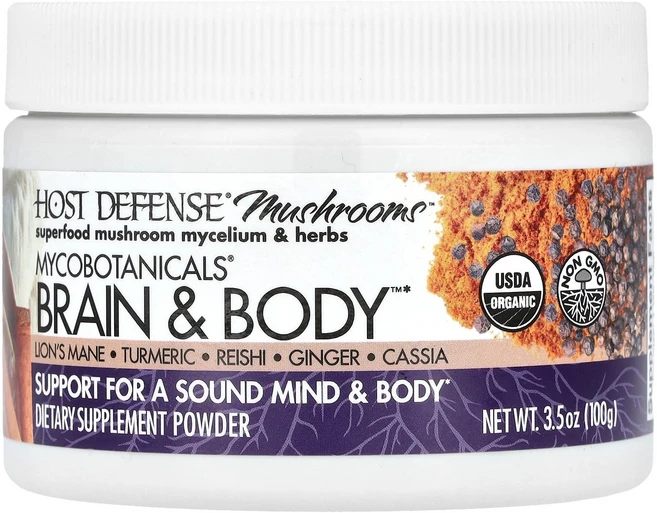 Host Defense Mushrooms™ MycoBotanicals® & Body™ Powder 3.5 oz 100 g, Host Defense, Mushrooms™, Myco - 쿠팡