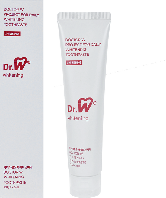 닥터더블유 치아 미백 치약 누렁니 강력한 화이트닝, 1개, 120g