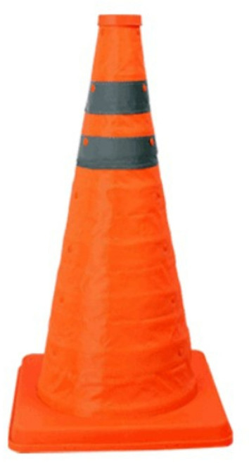 軟質三角錐 PP材質警示牌 折疊路障 超亮反光貼紙 直排輪運動 汽車練習, 1個, 30cm高