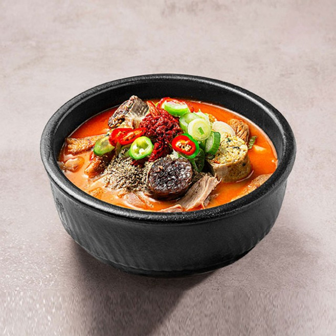 강창구찹쌀진순대 얼큰한 순대국 500g 4팩, 4개