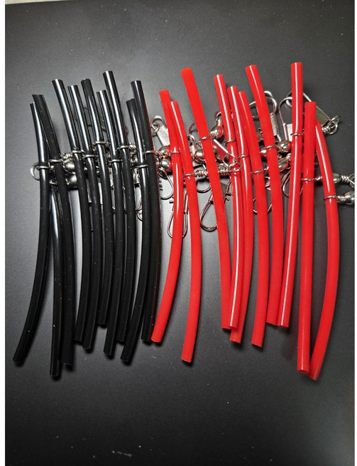 원투자작채비 우래턴 천칭10cm 천창채비, 1개, 블랙+레드