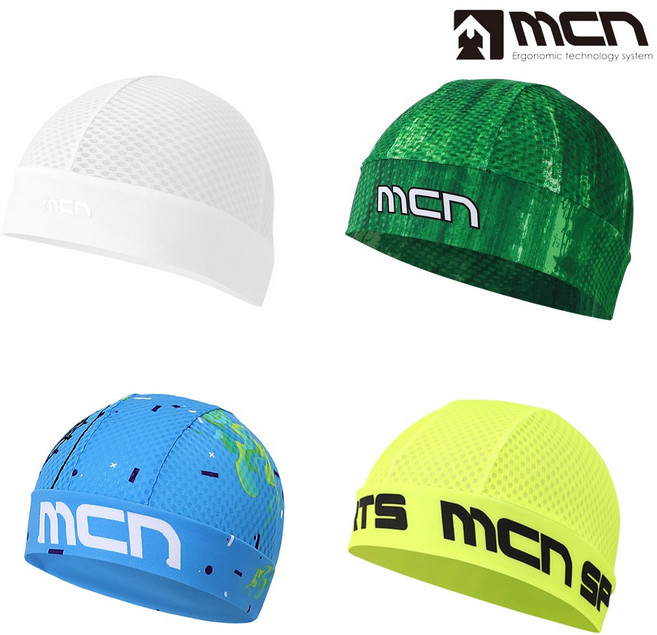 MCN 스컬캡 자전거 모자 두건, 01 화이트, 1개