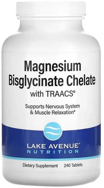 레이크에비뉴 마그네슘 비스글리시네이트 200mg 240정, 1개 - 쿠팡