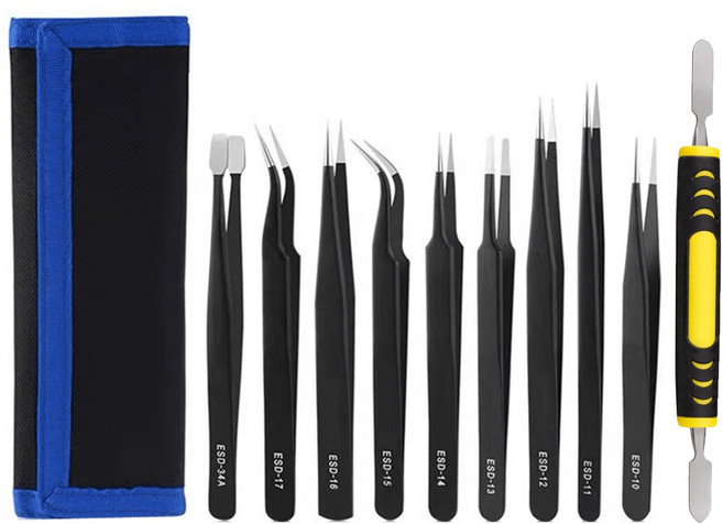 [데스크랩] 다용도 정밀 핀셋세트, 1개, 9pcs