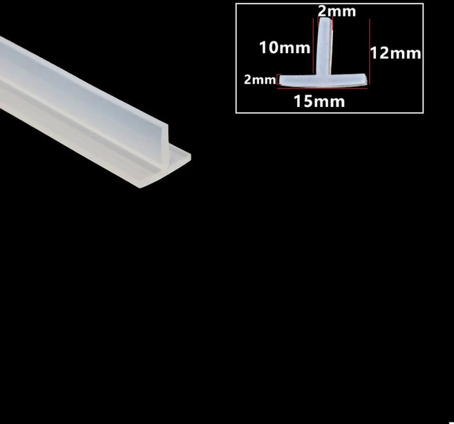 1m/5m/10Meter T 모양 실리콘 씰링 스트립 고무 Weatherstrip 형 도랑 커버 주방 슬릿 방수 내열성, 1 Meter, T-25