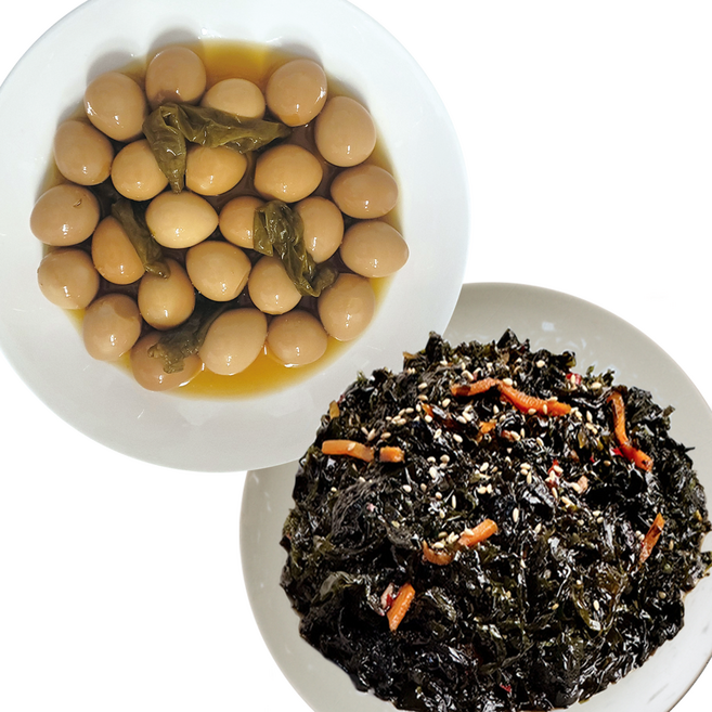 국내산 100% 파래무침 1kg + 국내산 100% 꽈리고추 메추리알 장조림 1kg