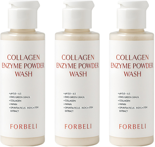 포베리 콜라겐 효소 세안제 클렌징 파우더 워시, 3개, 60g