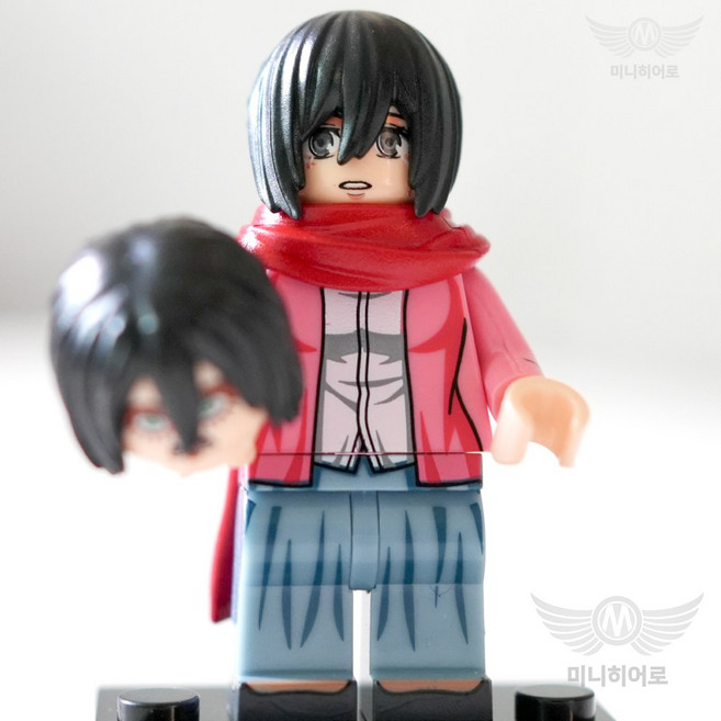 핸드브릭 커스텀 미니브릭 피규어 진격의거인 팩토리 호환 진격거 블록 호환, 37. 미카사 아커만, 1개