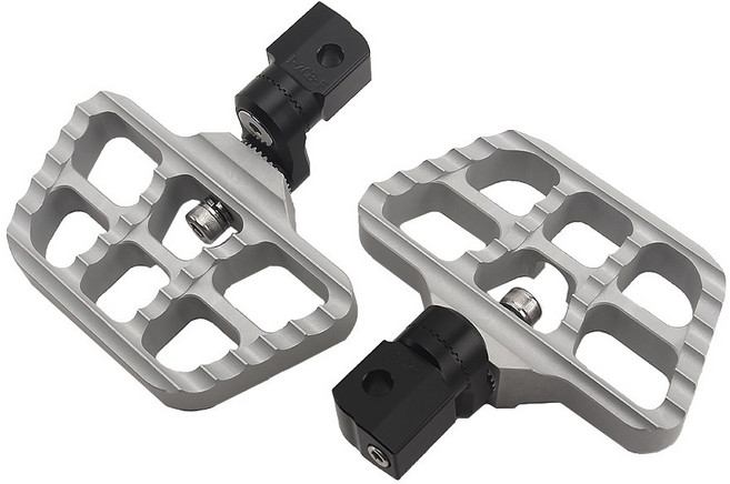 인디언 스카우트 가능한 FootPegs 앞 Bobber ABS 회전식 Sixty 페그 발판 학위 오토바이 조절 발 Twenty Rest 360, 1개, [01] Silver Black