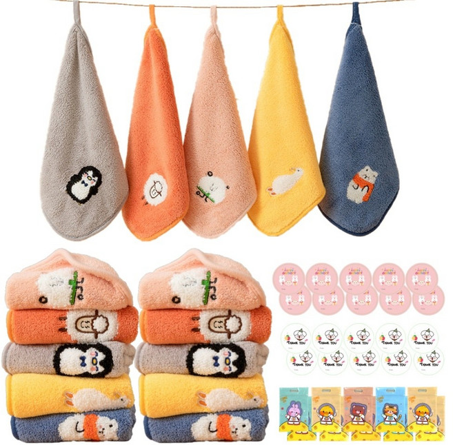 고리 수건 어린이집 유치원 생일 답례품 선물 세트, 1개, 10개세트