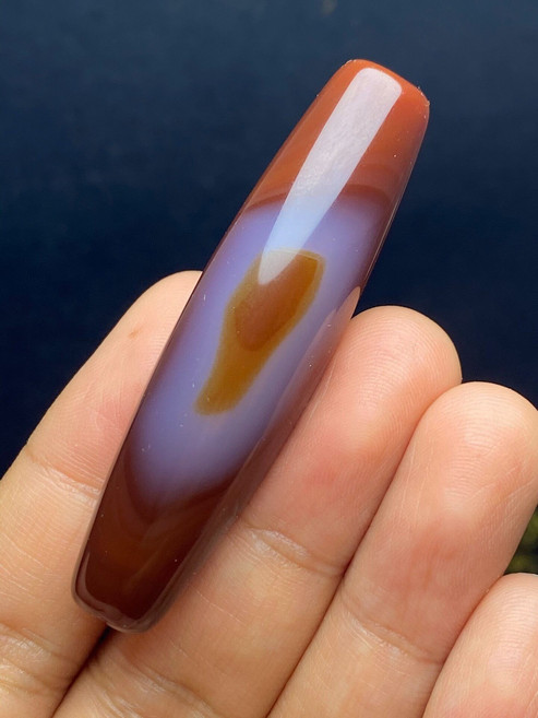 天眼 天珠 吊墜 鎖骨珠 配飾 尺寸58*14mm, 如圖所示, 1個