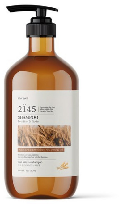 merhent 啤酒酵母洗髮精 生物素滋潤 頭皮養護 豐盈滋潤, 1個, 1L