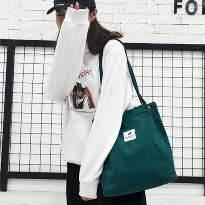 Lovely 보타니컬 코듀로이 모던 숄더백 데일리 캐주얼 에코백 8종