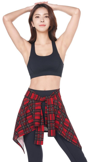 베럴라인 체크 엉덩이 치마 레깅스 레이어드 스커트 가리개 힙 커버 업 남방 룩