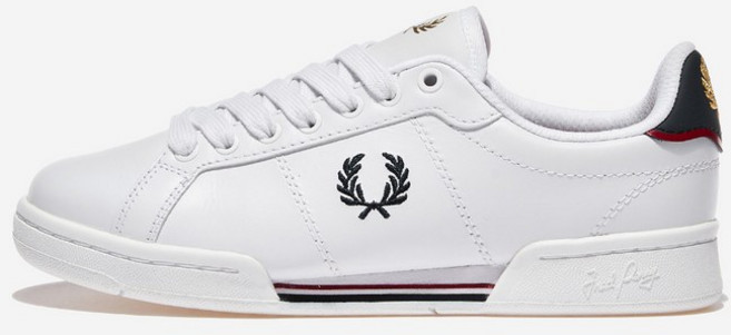 프레드 페리 B722 레더 - White/Navy(567) {QHJ}