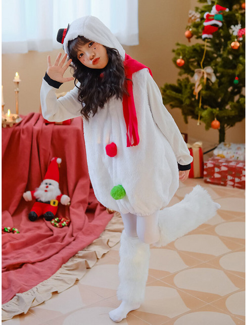 WULA烏拉 雪人裝連帽兒童聖誕服裝