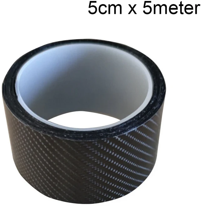 호환1pc 자전거 프레임 보호 스티커 5D 탄소 패턴 필름 3/5cm 수호자 섬유 나노 접착제, 01 5cm  5meter