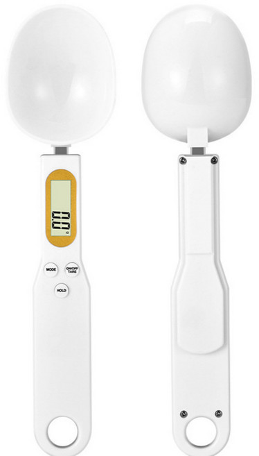 온리코 동물사료 저울수저, 1개, 화이트+화이트