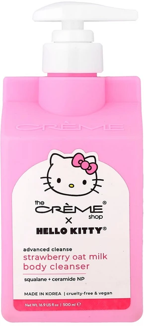 더 크림 샵 헬로 키티® 어드밴스드 클렌즈 바디 클렌저 딸기 오트밀크 500ml (16.9 fl oz) TCR-00176 - 쿠팡
