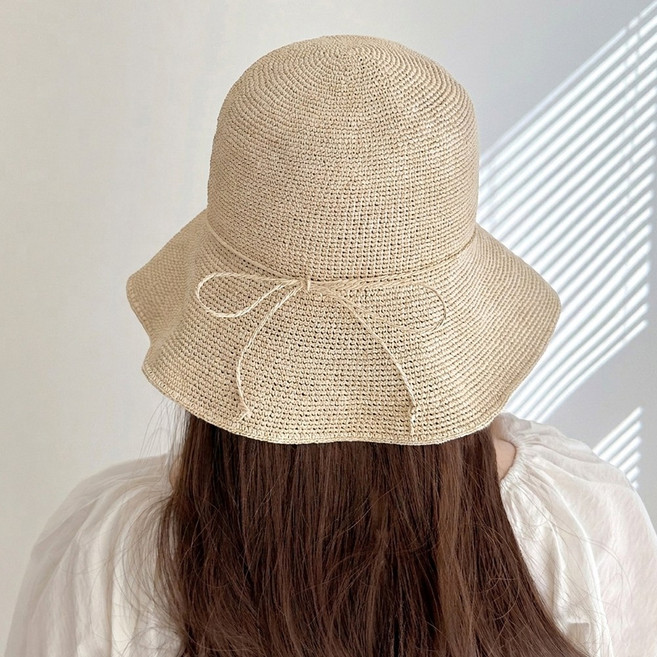 베리룸 라피아 모자 밀짚 버킷햇