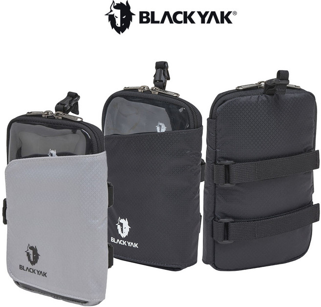 [블랙야크]24년SS 신상품 남여공용 스마트폰가방 보조 미니백 파우치 소형백 모바일플랩파우치 2BYABX4907, L그레이(LG)