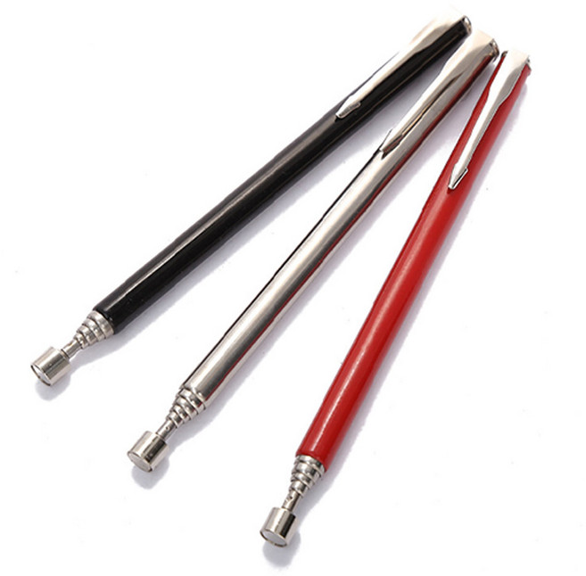 대형 안테나 자석 봉 자력 다용도 볼트 나사 공구 정비, 3개, 소형 블랙