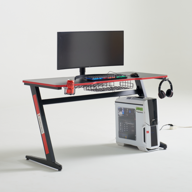 파파로그 XP게이밍 책상 사이즈선택가능, 레드, 800