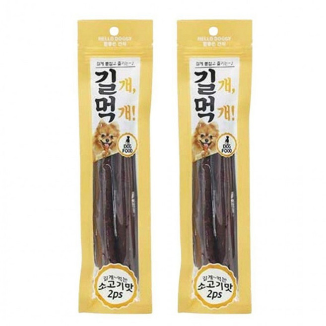 테온셀 오너클랜 참좋은간식 길개먹개 소고기 2개입, 소고기맛, 64g, 1개