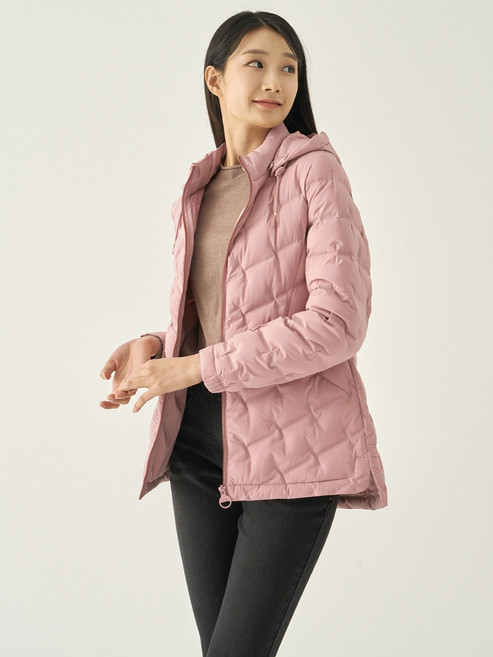 지센 지센 심리스 후드탈착 핏티드 덕다운 점퍼 LSLWNA52_PK