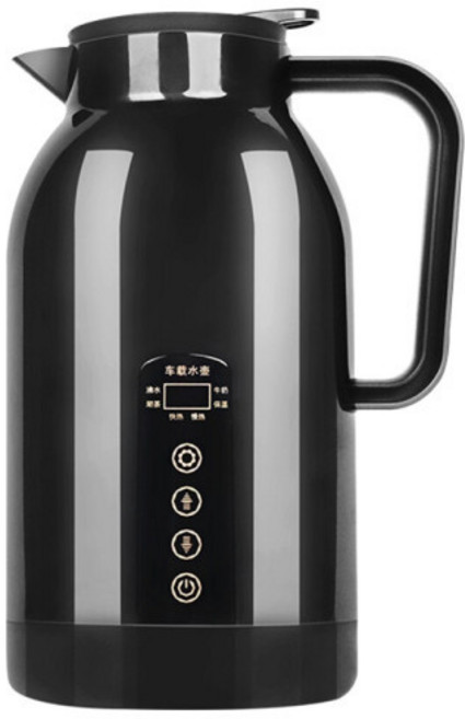 1300ML 대용량 차량용 보온 전기포트 12V/24V, 블랙