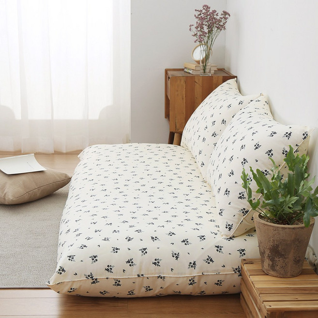 국산 블루밍 대방석 2인 세트 홈카페 룸카페 펜션, 블루밍_대방석_2인세트, 아이보리