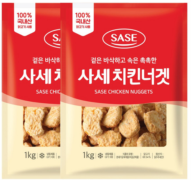 사세 치킨너겟, 2개, 1kg