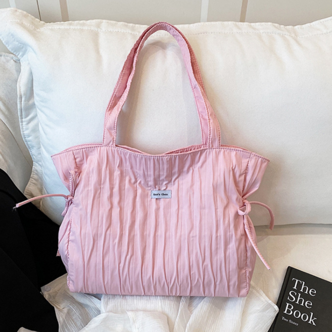 띵룸 꾸안꾸 리본 포인트 가벼운 여성 데일리 숄더백 4color