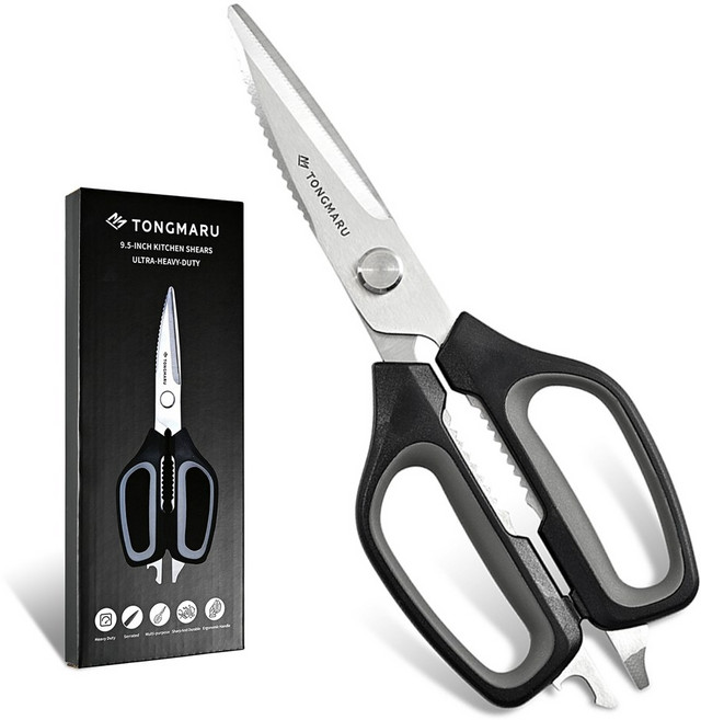 통마루 프리미엄 스테인리스 주방가위, 1개, 블랙