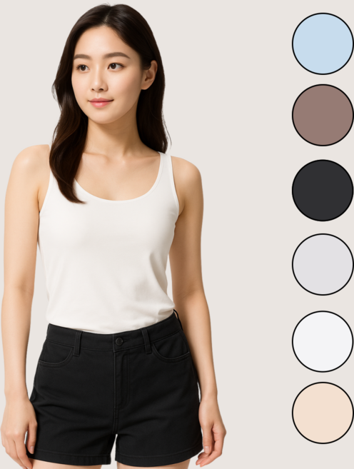 유니클로 에어리즘 브라탑 런닝 브라 일체형 노와이어 캡나시