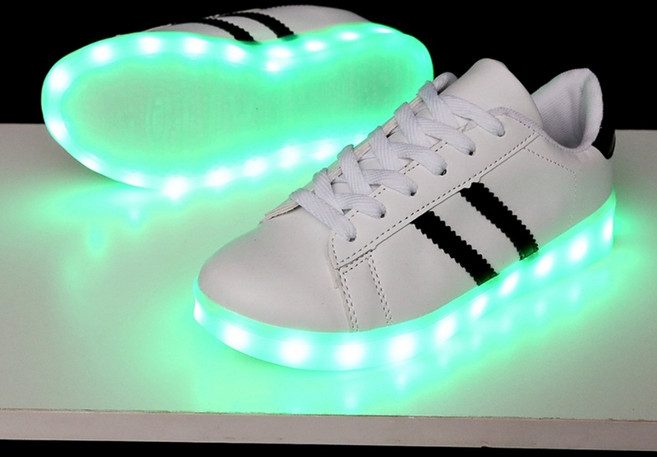 LED운동화 USB충전식 불빛 운동화 크록하 셔플 댄스화 조명
