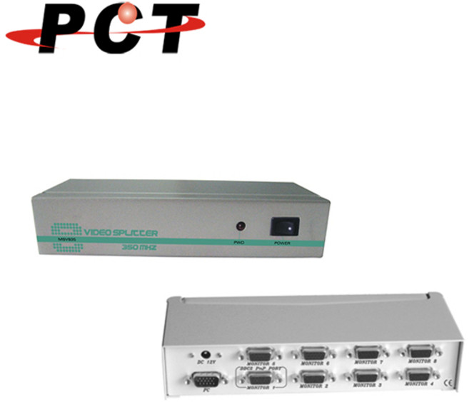 PCT 1進8出 VGA 螢幕分配器 Splitter MSV835, 1個