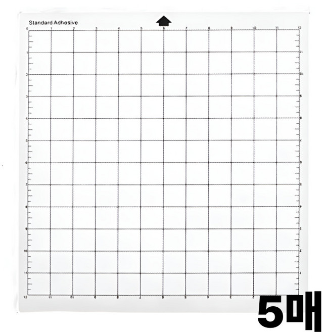 실루엣 카메오 전용 컷팅 매트 12x12 5장 세트, 투명