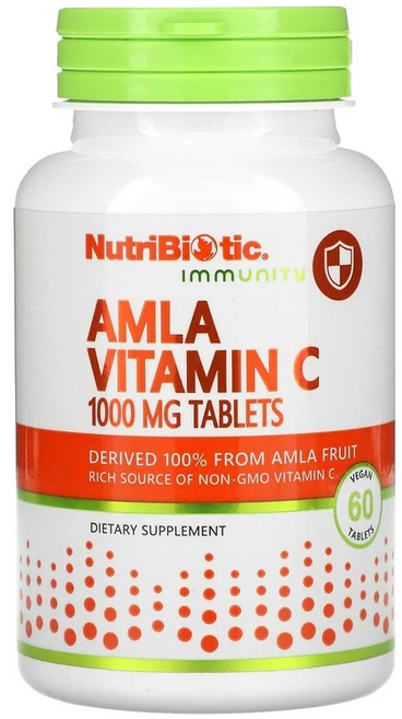 NutriBiotic 면역력 암라 비타민C 1 000mg 비건 정제 60정 NutriBiotic (뉴트리바이오틱), 1개 - 쿠팡