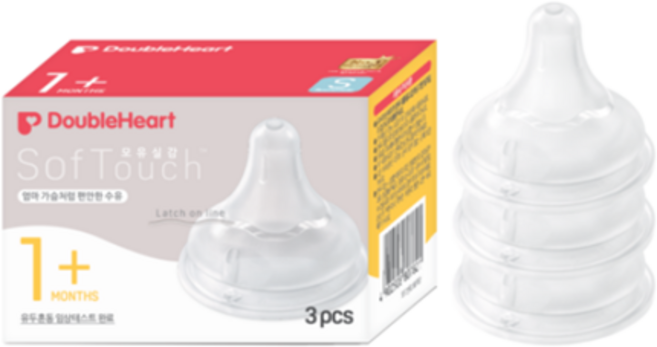 더블하트 모유실감 3세대 젖꼭지 3p, M, 1개