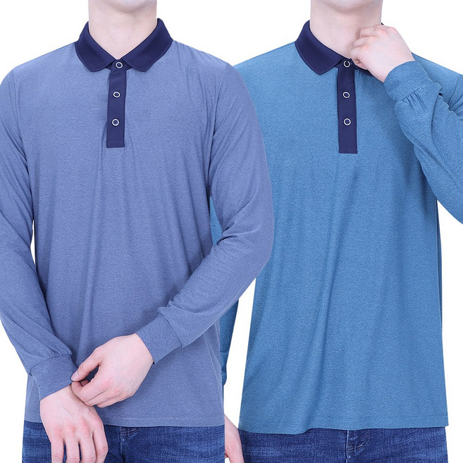 빌리언즈 티셔츠 여름긴팔티 카라 2개 빅사이즈