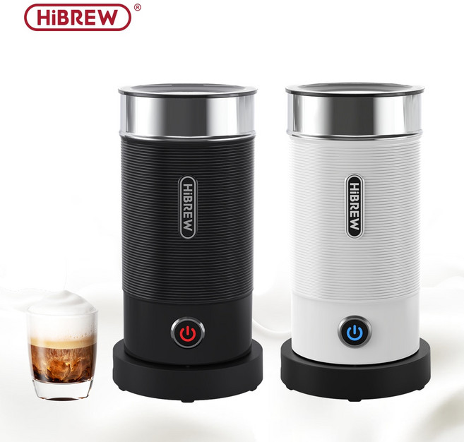 HiBREW 우유 거품기 전동 휘핑 에어로치노, 블랙