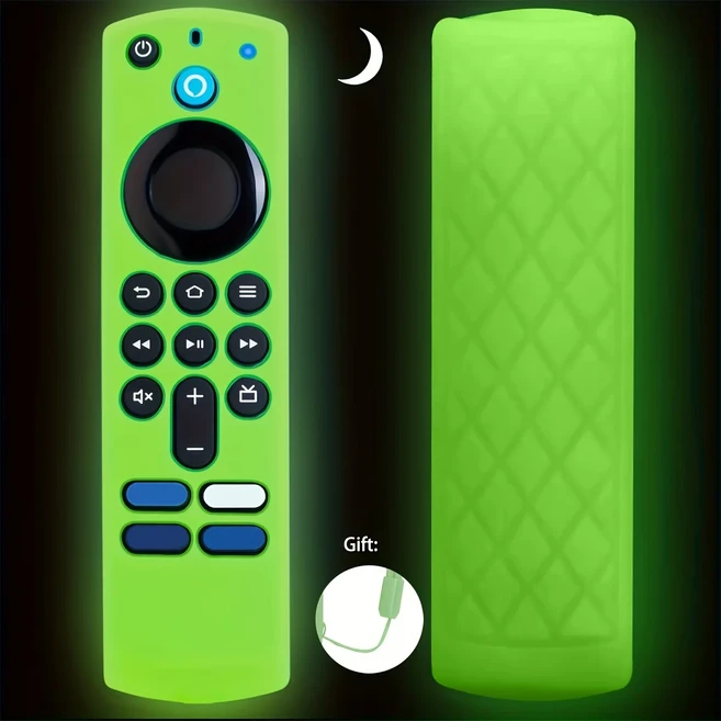 1/2/3피스 Firestick 리모컨 세트(야간 랜야드 포함) TV 4k 3세대, 01 빠른  Mainland, 08 Green