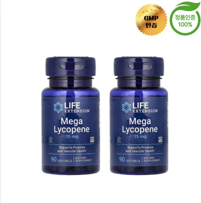 1+1 라이프 익스텐션 메가 라이코펜 15mg 소프트젤 90정, 2개, 90회분 - 쿠팡