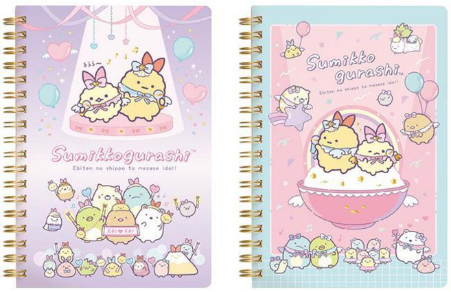 스밋코구라시 B6 스트링노트_천사 에비텐 아이돌, 그린&핑크