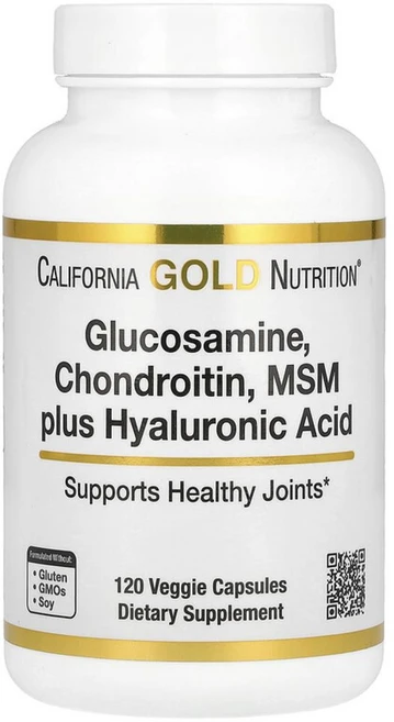 CGN 캘리포니아골드 콘드로이친 글루코사민 식이유황 MSM 히알우론산 베지 캡슐, 1개, 120정 - 쿠팡