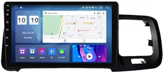 볼보 S60 V60 라디오 20 202 203 카 스테레오 9인치 터치스크린 무선 카플레이 안이드 오토 GPS 내비게이션 리버스 카메라 4+64GB용, 2011 2012 2013