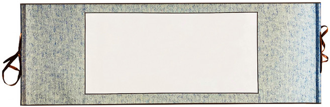 모지랑이글씨 고급 대형 가로 그린족자, 103cm X 40cm